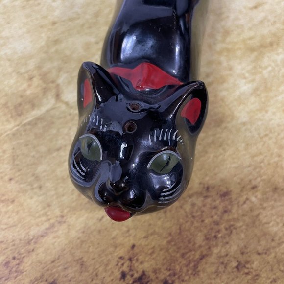 Quality Product Japan Rare Vintage Two In One Long Salt Pepper Shaker Black Cat - Picture 2 of 12